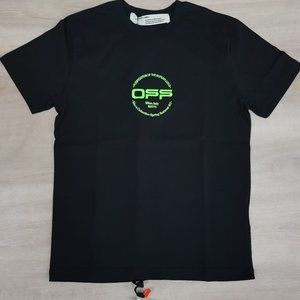 Off-White Logo Embroidered Black T-Shirt